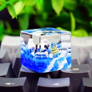 Blastoi.se Tastenkappen aus Harz, Würfel-Tastenkappen, Schreibtischzubehör, Weihnachtsgeschenke, Anime-Tastaturzubehör