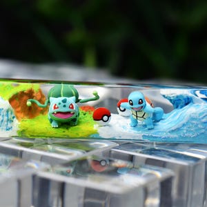 Charman.der, Pi.ka, Bul.basaur, Squir.tle Spacebar Keycap Resin (5.5u to 7u)