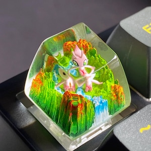 Tecla Ce.lebi de resina brillante, base simple, personaje de cuento de hadas, Generación Mítica 2, Tecla de anime personalizada hecha por un artesano, regalo de San Valentín
