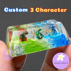 Groud.on Primal, Rayqua.za Mega, Kyog.re Mega Keycap Resin (2u, 2.25u, 2.75u)
