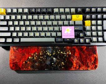 Rot Schwarz Harz Handgelenk Rest, Benutzerdefinierte Tastatur Unterstützung