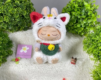 Glückskatze Puppen Kleidung, Kleidung für Waldmonster, Gehäkelte Monster Plüschie Outfit