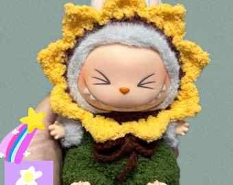 Sonnenblume Häkelpuppe Kleidung, Kleidung für Waldmonster, Häkelmonster Outfit