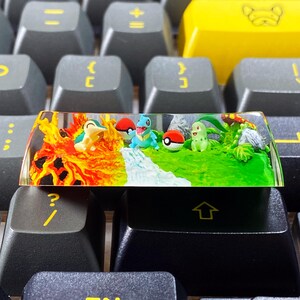 Cynda.quil, Totodi.le, Chikori.ta Artisan Keycap Resin (2u, 2.25u, 2.75u)