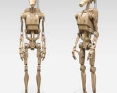 Life-Size Battle Droid STL File β Full Scale Star Wars Inspired Model for 3D Printing