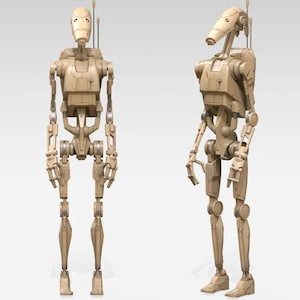 Archivo STL de droide de combate a tamaño real: modelo a escala real inspirado en Star Wars para impresión 3D