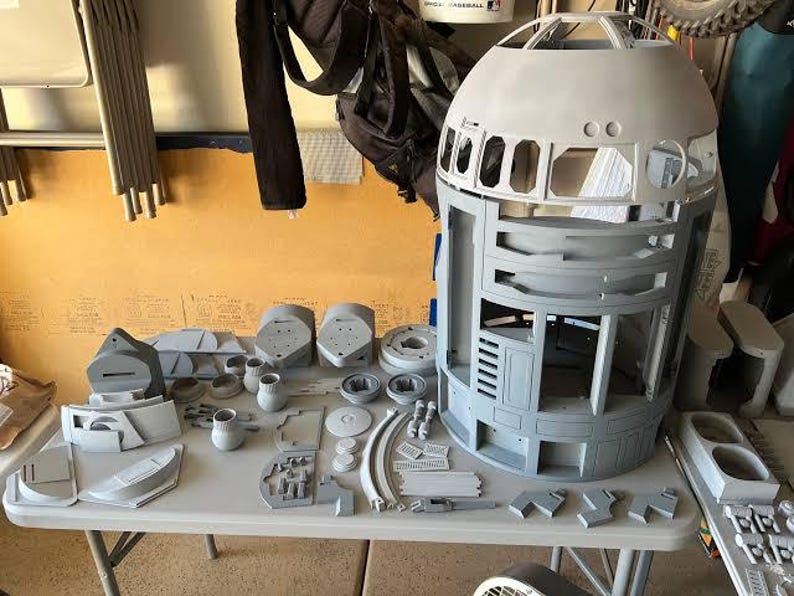 Life-size R2-D2 STL Model – Full Scale 3D Printable Droid Model Files ...