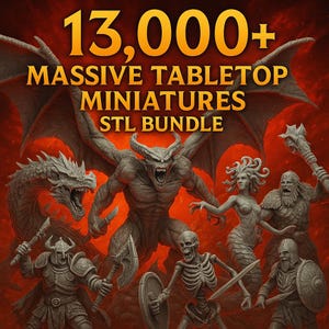 Plus de 13 000 figurines de table massives STL – Fichiers d&#39;impression 3D créatures, héros et armées fantastiques