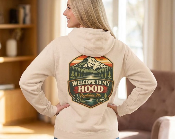 Mt Hood Fleece Hoodie | Pacific Northwest Mountain Design