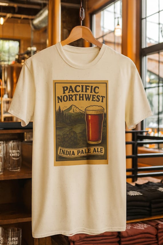 Pacific Northwest IPA T-Shirt | Craft Beer Brewing Region Tee