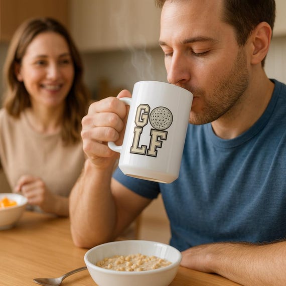 Golf Typography Mug 15oz Coffee Mug