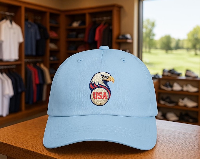USA 250 Bald Eagle Golf Ball Cap | Classic Dad Cap