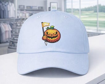 LVGC Pumpkin Golf Hat, Embroidered Halloween Golf Ball Cap for Players