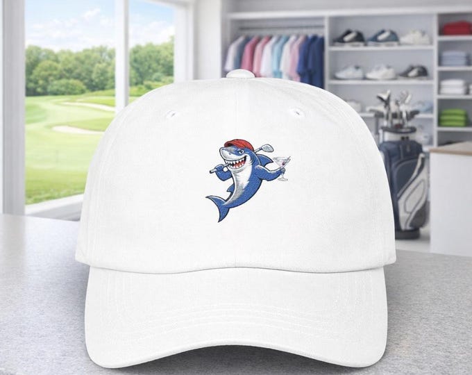 Shark Golfer Dad Cap | Martini, Playful Golf Hat