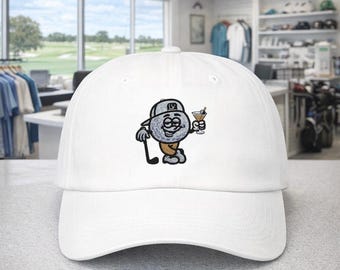Golf Tournament Dad Cap, Funny Golf Ball Hat, Embroidered Golf Gift for Men, Golf League Prize