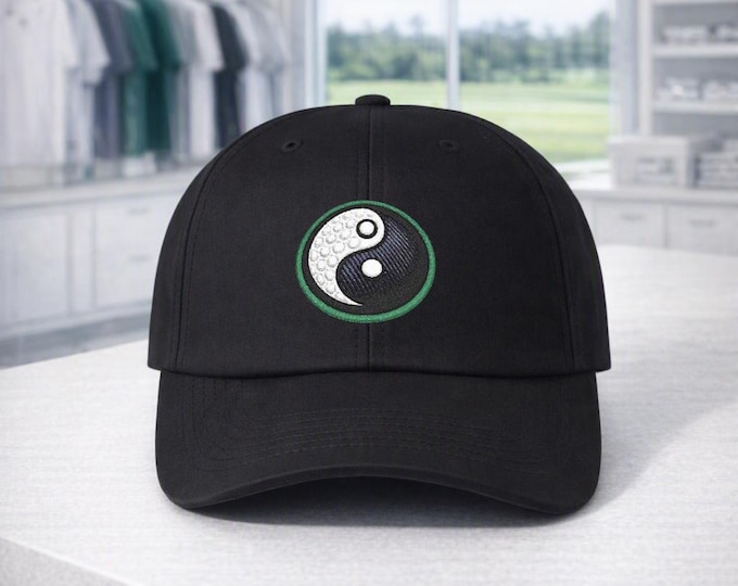 Yin Yang Golf Ball Cap | Embroidered Zen Dad Hat