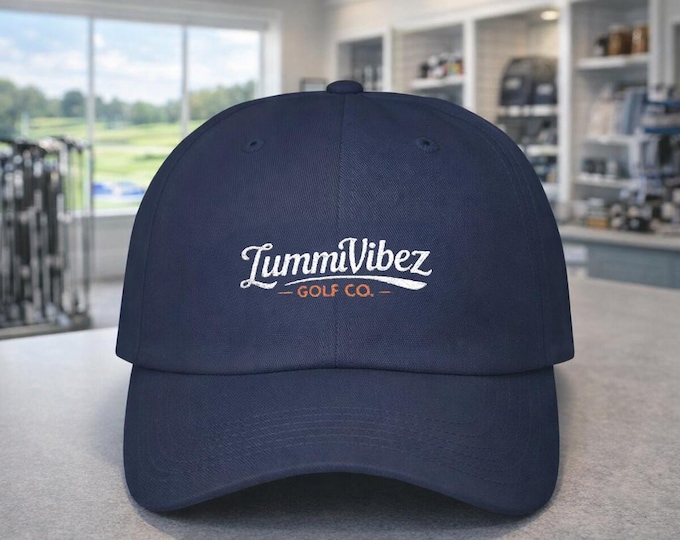LummiVibez Golf Co. Script Logo Dad Cap