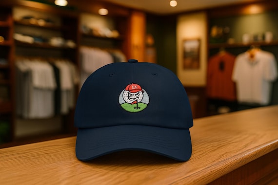 Determined Golf Ball Logo Cap | Golf Hat, Green Putting Design