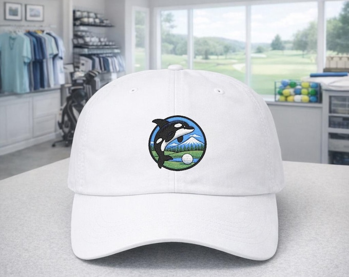 Orca Whale Golf Logo Dad Cap | PNW Inspired Hat