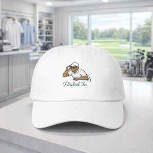 Golfer Taking Aim Cap | Classic Dad Cap