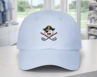 Pirate Golf Ball Logo Classic Dad Cap | Golfing Pirate Hat