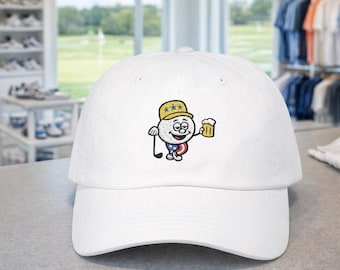 Boozy Golf Ball Fourth of July Dad Cap | Golf Hat
