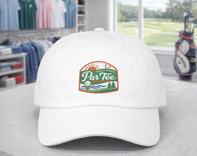 Par Tee Vintage Golf Hat Classic Dad Cap | Retro Golf Logo, Relaxed Rounds
