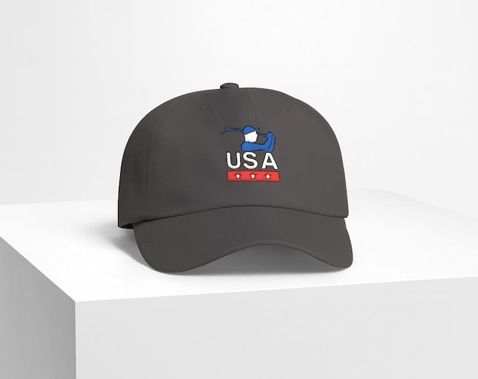 USA Golfer Swing Cap | Golf Hat, Red White Blue 250th Anniversary