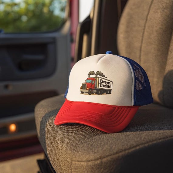 Keep On Truckin' Trucker Cap | Funny Trucker Hat, Road Humor