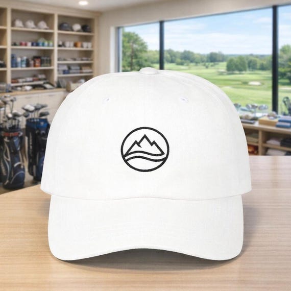 PNW Minimalist Mountain View Logo Classic Dad Cap | Golf Hat