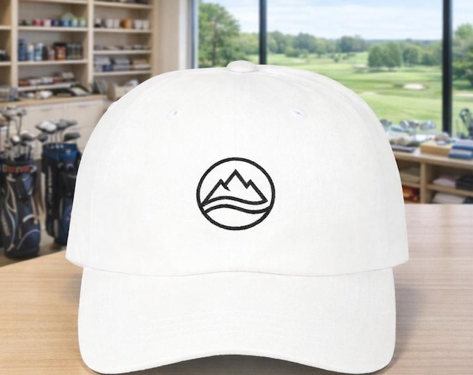PNW Minimalist Mountain View Logo Classic Dad Cap | Golf Hat