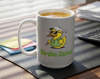 Birdie Juice Mug | Golfer Coffee Mug, Golf Humor, 15oz Ceramic Cup