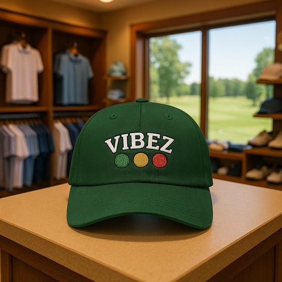 Reggae Golf Vibes Classic Dad Cap | Hat Logo, Golf Music Design