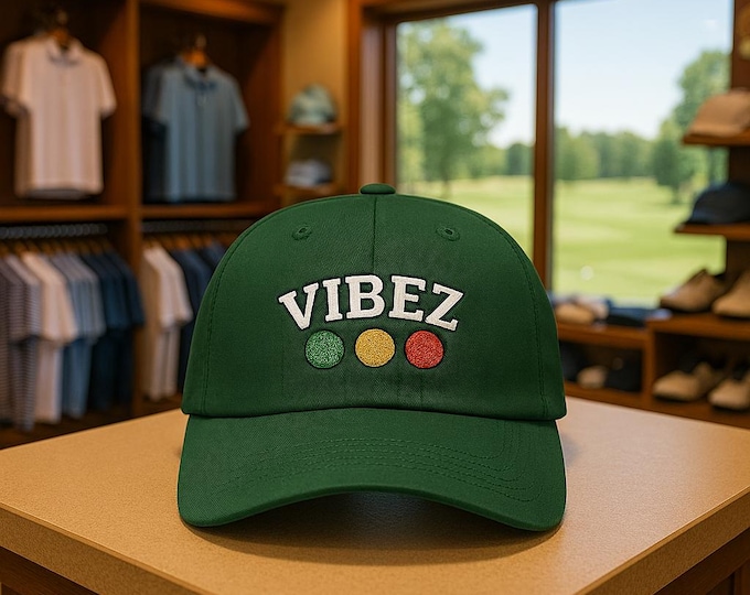 Reggae Golf Vibes Classic Dad Cap | Hat Logo, Golf Music Design
