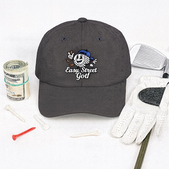 Easy Street Golf logo Cap | Golf Ball Making It Rain Cash, Golfer Hat
