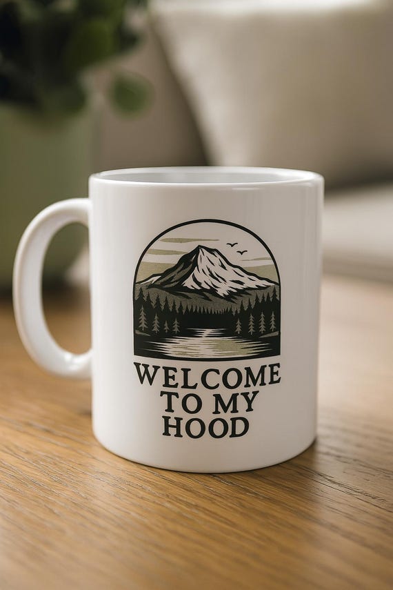 Mt Hood Oregon Coffee Mug - Pacific Northwest Gift, 20 oz Jumbo Mug