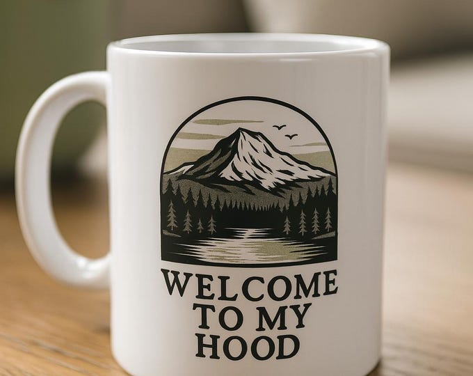 Mt Hood Oregon Coffee Mug - Pacific Northwest Gift, 20 oz Jumbo Mug