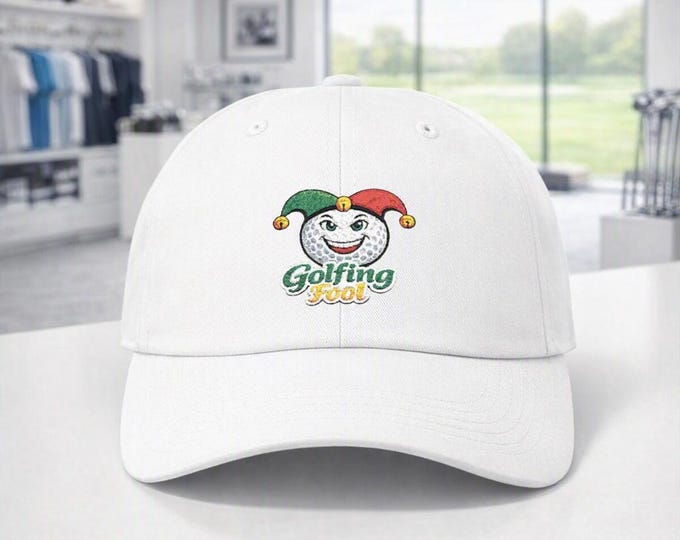 Embroidered Golf Ball Dad Cap – Funny Jester Hat for Golf Enthusiasts