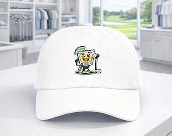 Tequila Shot Golfer Salt Rim Embroidered Classic Dad Cap | Drinking Golf Hat