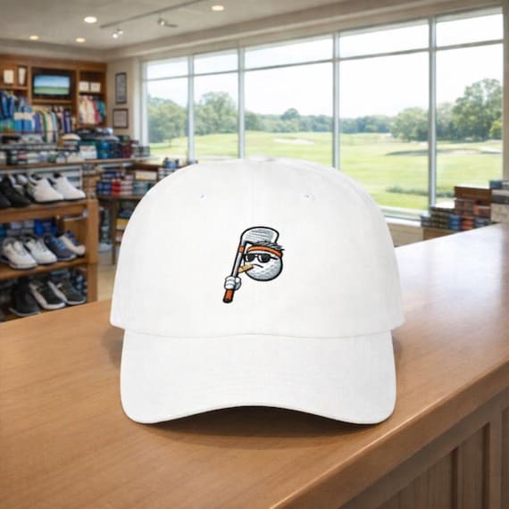 Golf Bro Logo Classic Dad Cap | Golf Hat with Shades and Stogie
