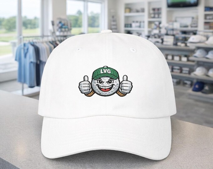 Sarcastic Thumbs Up Golfer Classic Dad Cap, Golf Ball Logo | Funny Golf Hat