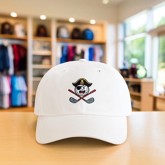 Pirate Golf Ball Logo Classic Dad Cap | Golfing Pirate Hat