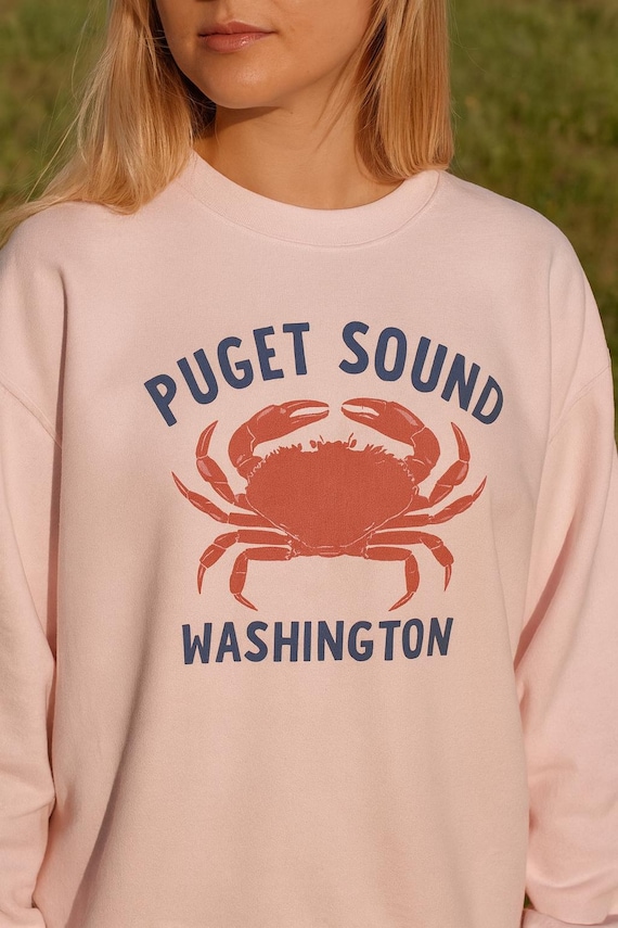 Puget Sound Crab Washington Sweatshirt | Coastal Seattle Nautical Crewneck