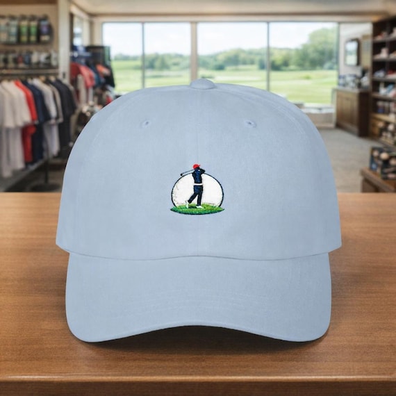 Embroidered Golfer Shadow Dad Cap | Cotton Golf Hat