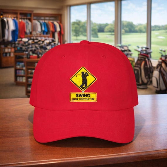 Golf Swing Road Sign Cap | Classic Dad Cap