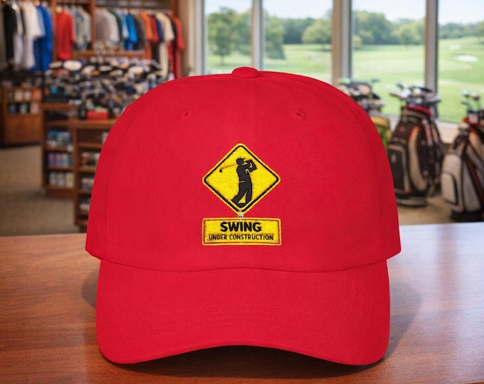 Golf Swing Road Sign Cap | Classic Dad Cap