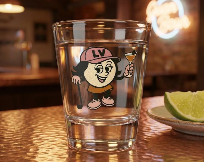 Boozy Girl Golf Ball Logo Shot Glass, 1.5oz | 19th Hole Party Shots