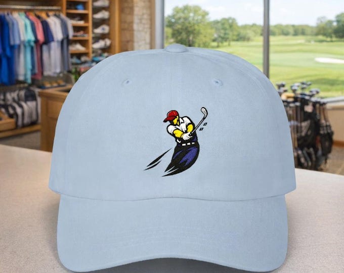 Golfer Slicing Logo Classic Dad Cap | Golf Humor, Sports Hat