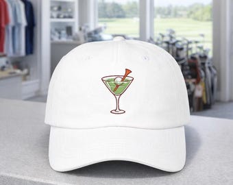 Martini Golf Ball Tee Logo Cap | Classic Dad Cap