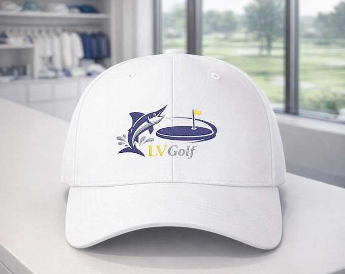 Embroidered Marlin Logo Dad Cap Marlin Golf Hat | Coastal Fisherman Beach & Boat